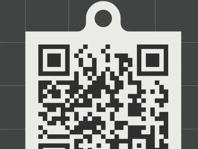 QR keychain preview