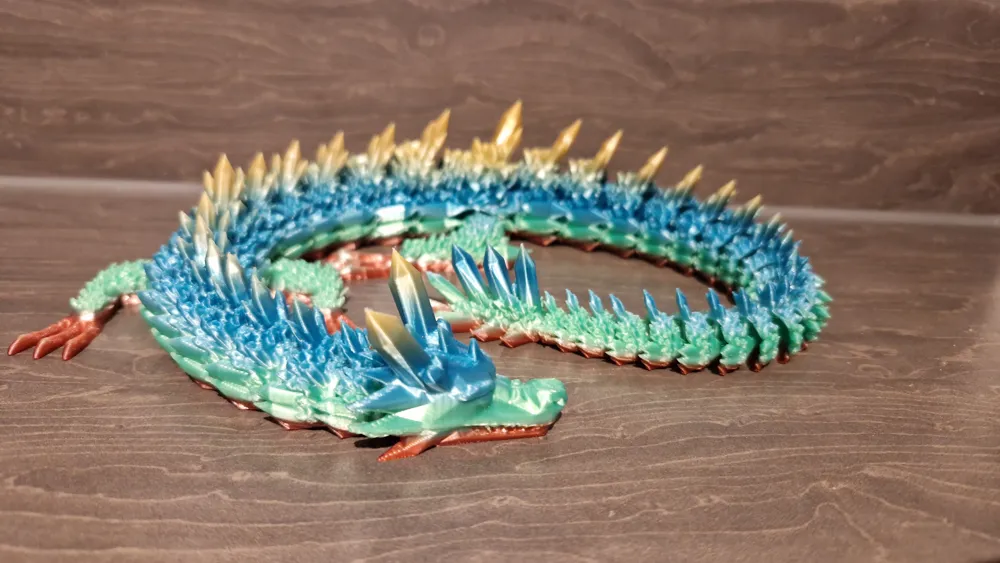Articulated crystal dragon preview