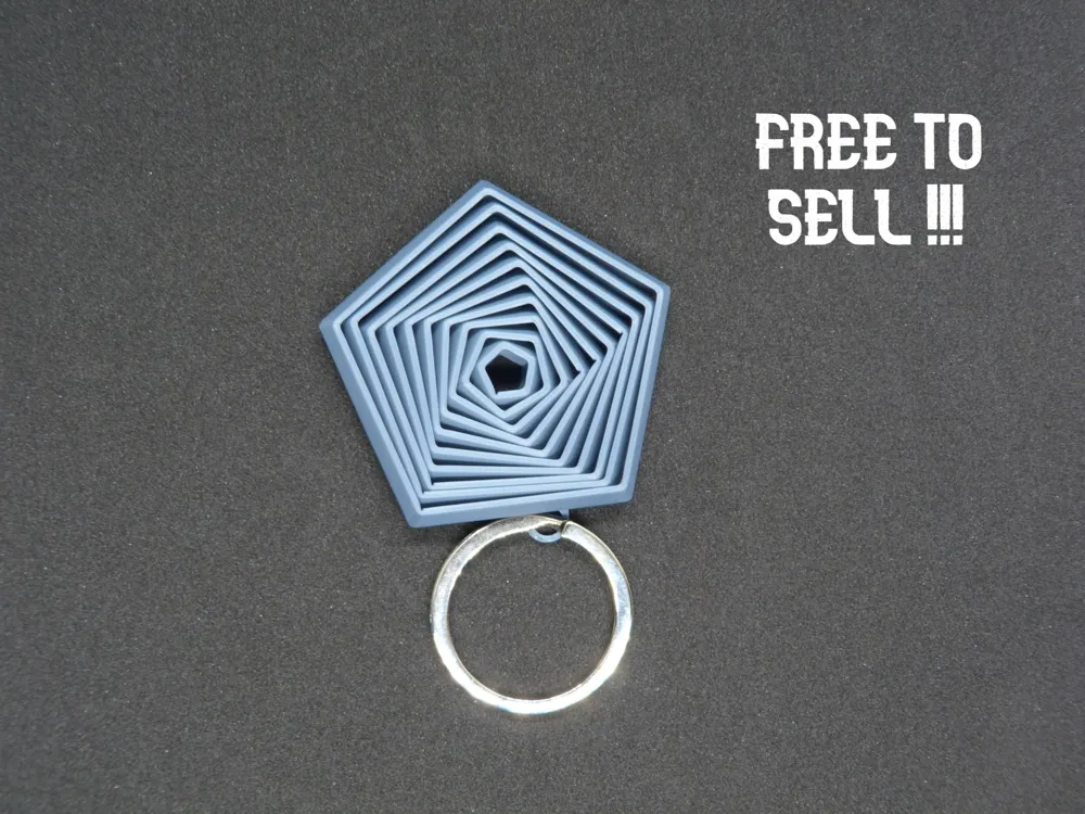 pentagon fidget keychain (free to sell) 10 rings preview