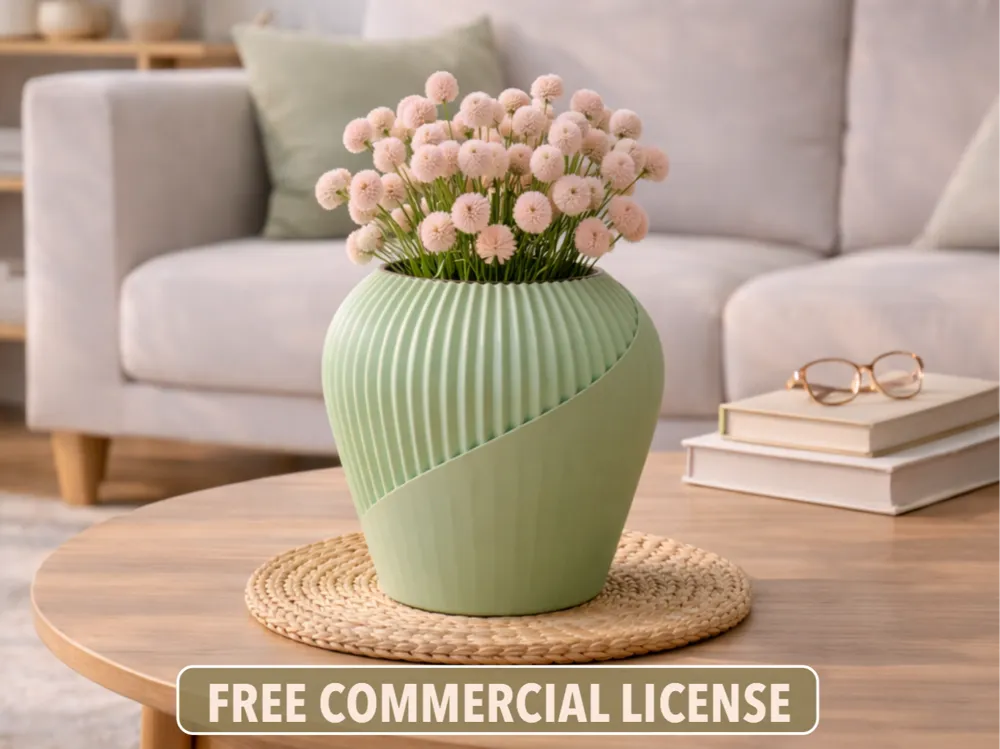 Cactus Rift Japandi Vase - FREE COMMERCIAL LICENSE preview