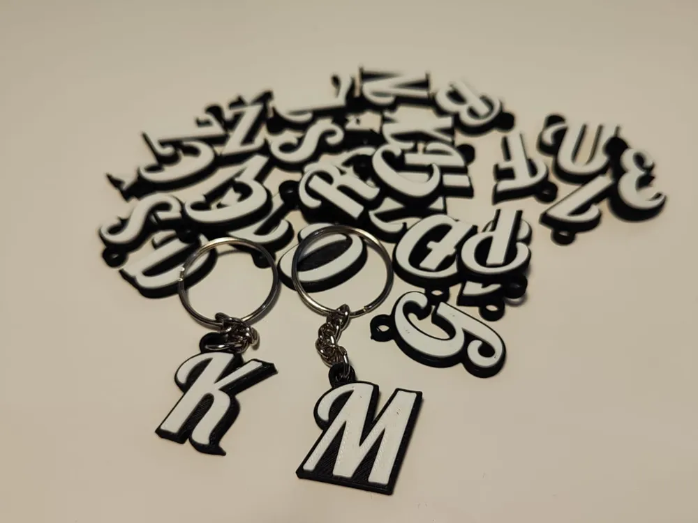 Letter Keychains (all letters, free to sell) preview