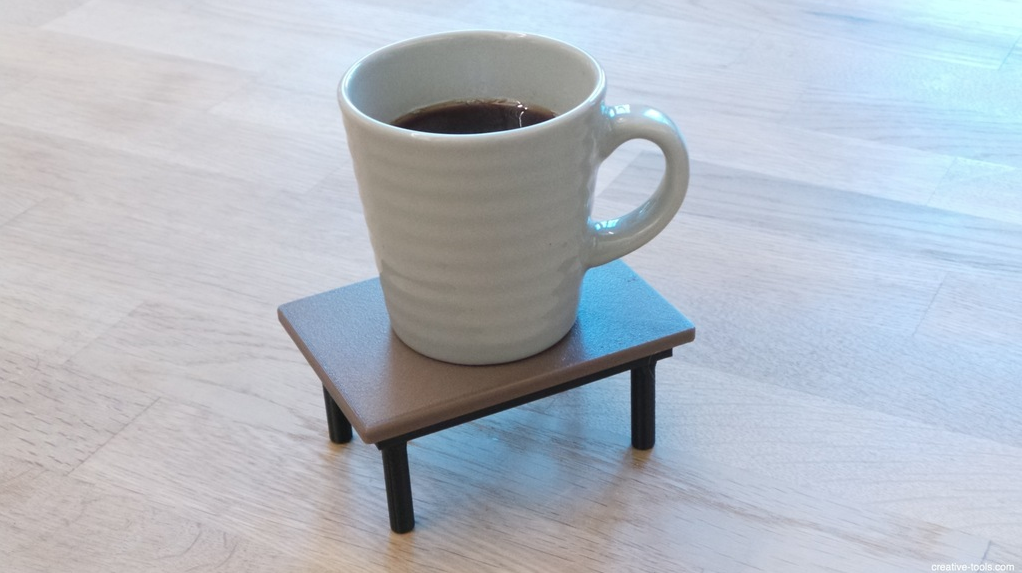 3D-printable coffee table (coaster) preview