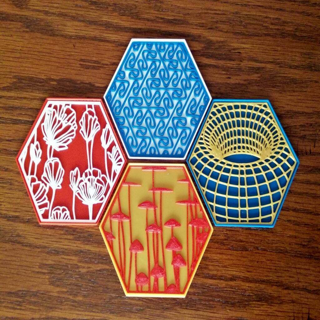 Two-Piece Stacking Hexagon Coaster preview