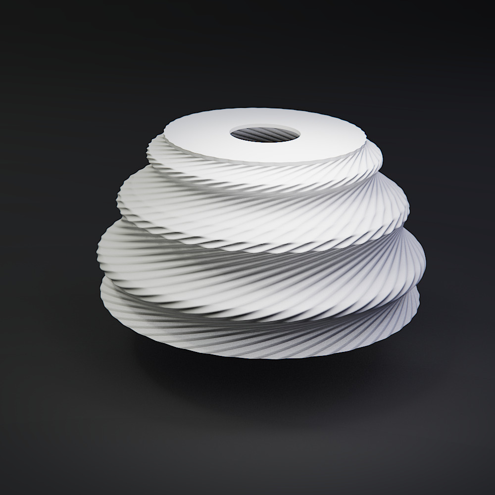 Wave Pattern Pendant Lamp – 3D Printed Lamp Shade preview