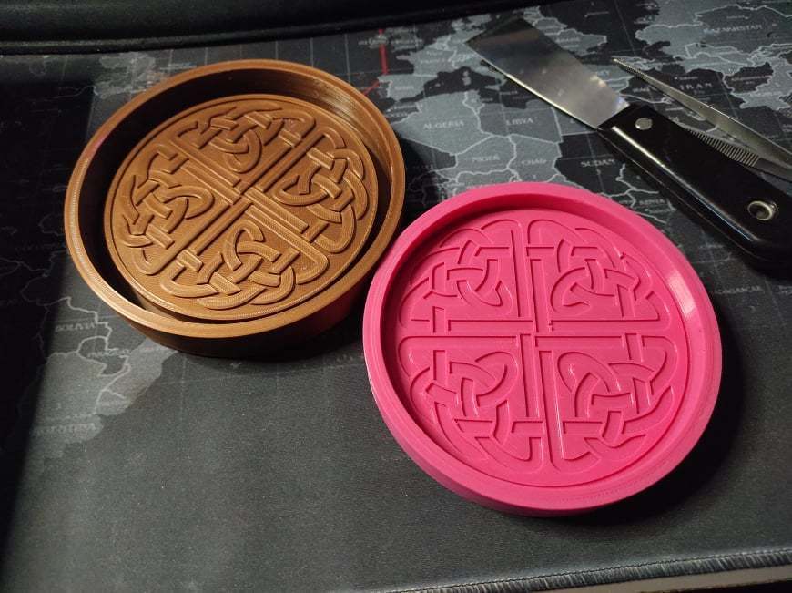 Celtic Coaster stencil for silicon mould preview