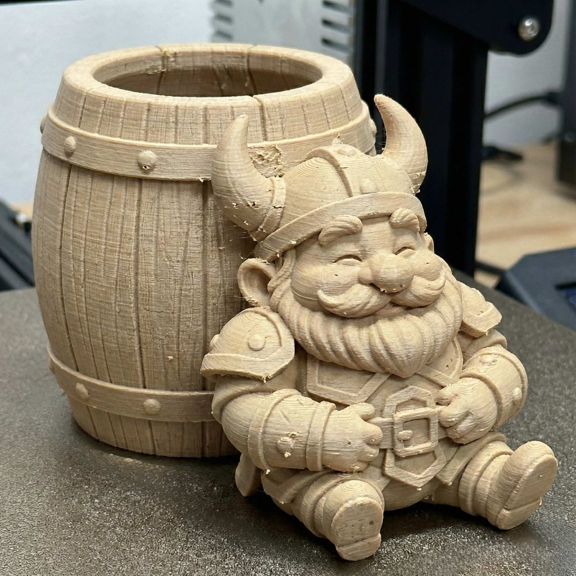 Dwarf Viking Barrel - Pen Holder & Planter preview
