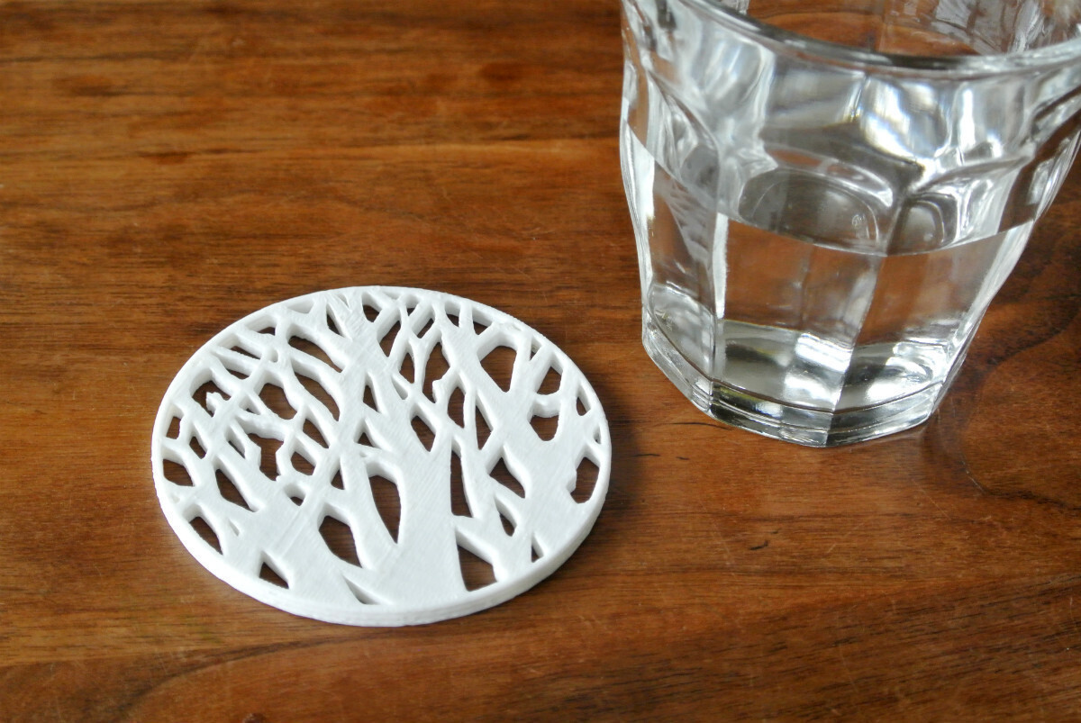 Tree silhouette coaster preview