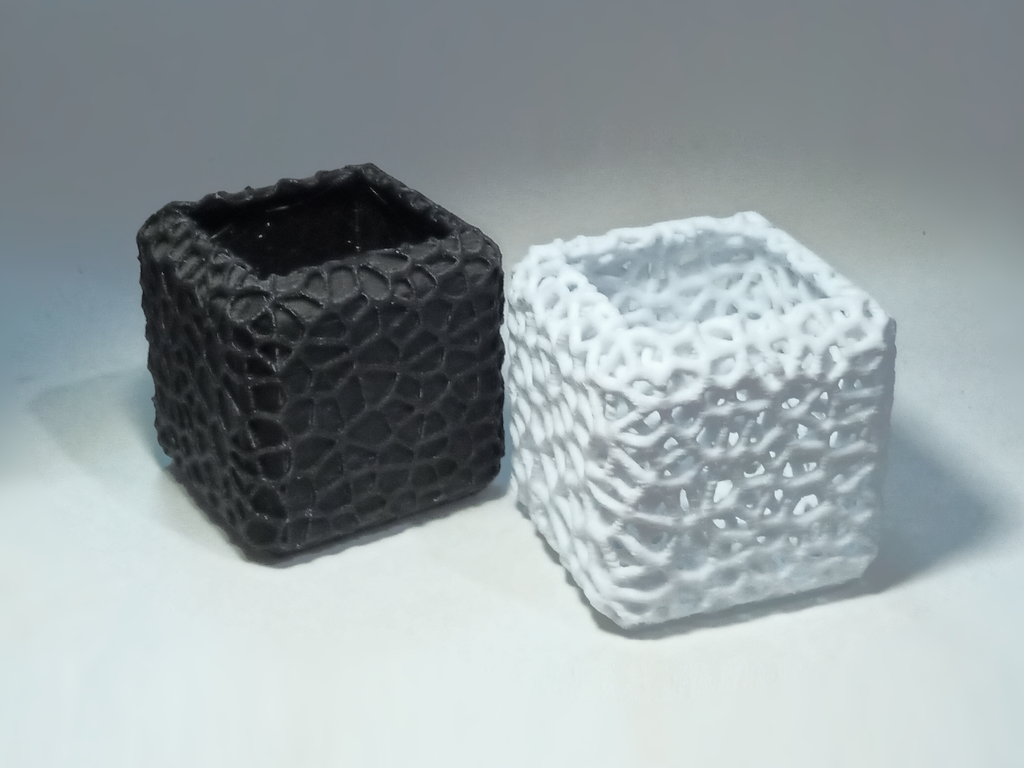 Voronoi cubic planter for aquarium preview