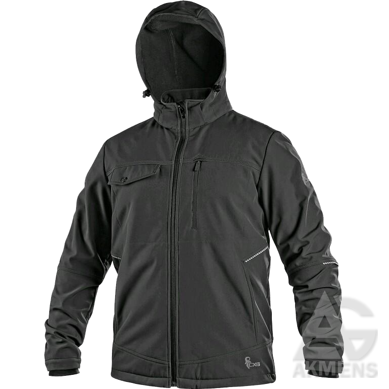 Darba jaka CXS STRETCH Softshell, melna