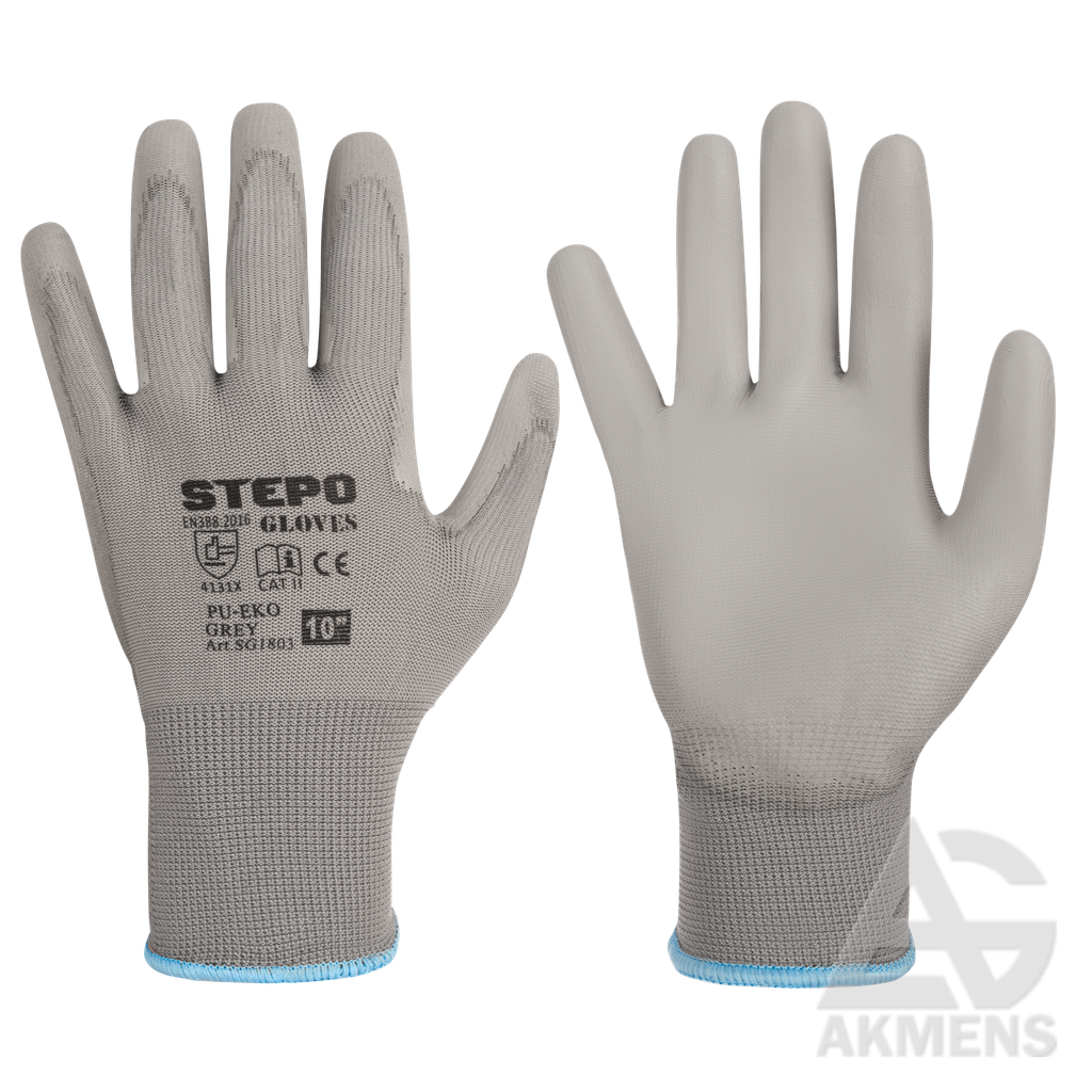 [SG1803] Work Gloves PU-EKO GREY (8)