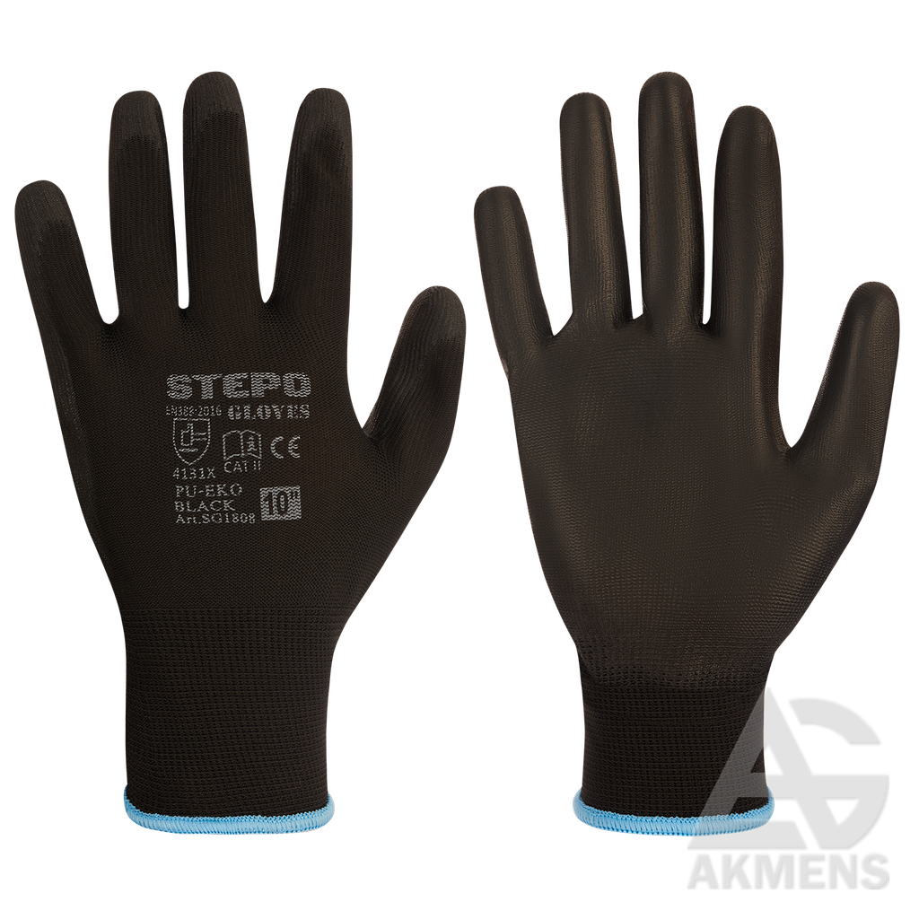 Darba cimdi PU-EKO BLACK