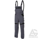 Bib Trousers COOL TREND, grey (100% cotton)