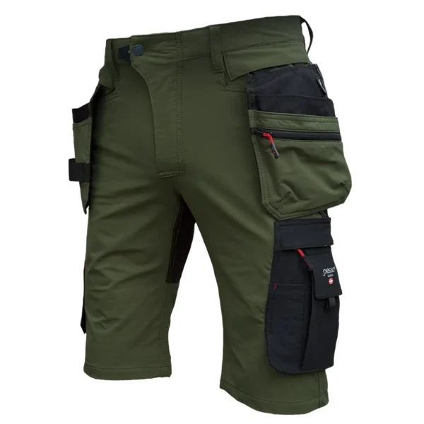 [KS185_OG/50] Work shorts Pesso Nexus Flexpro 185, Olive Green (50)