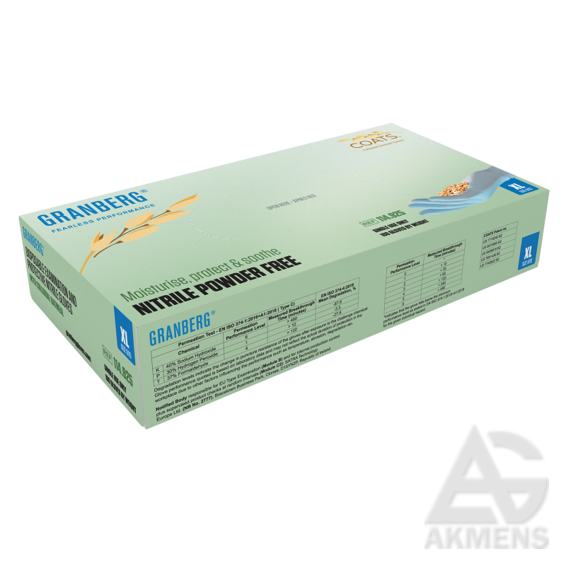 Disposable Gloves GRANBERG COATS 925, nitrile, blue