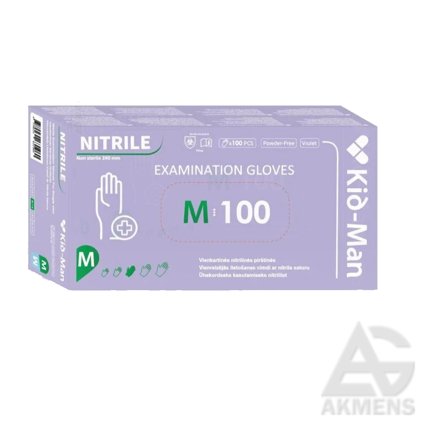 Disposable Gloves KID MAN, nitrile, violet