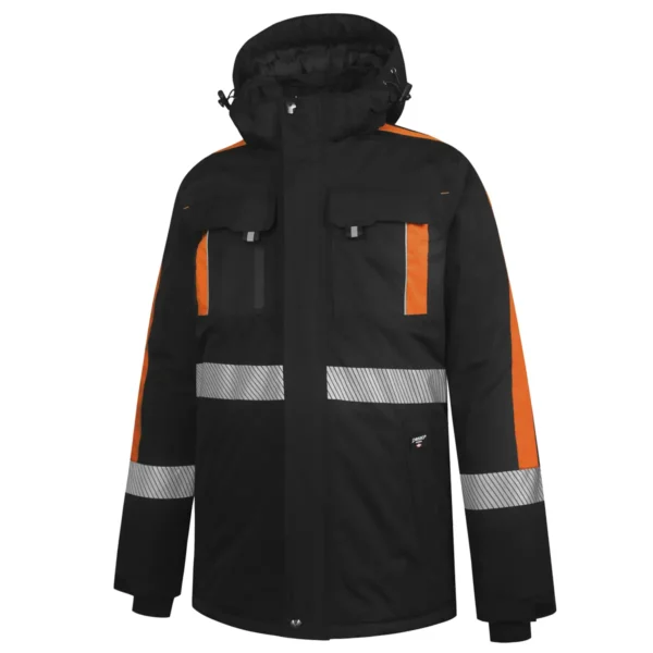 [NOVA_OR/S] Waterproof warm jacket Pesso Nova, black/orange (S)