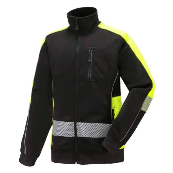 Warm sweatshirt Pesso FL06, black-yellow