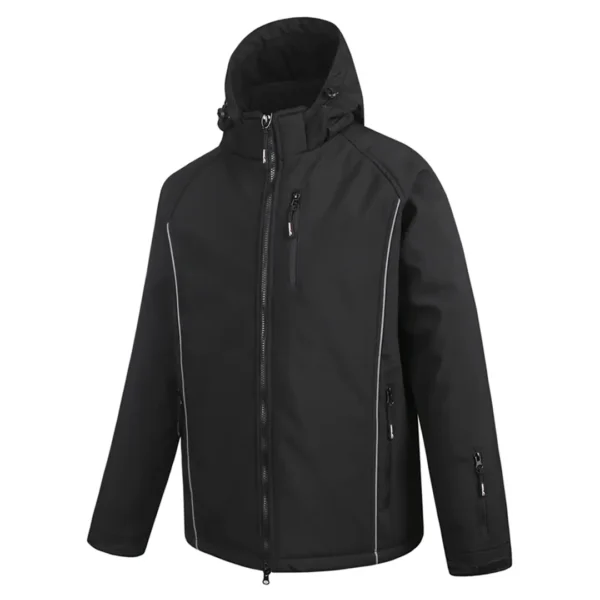 Jacket with soft PU coating Pesso Otava, black